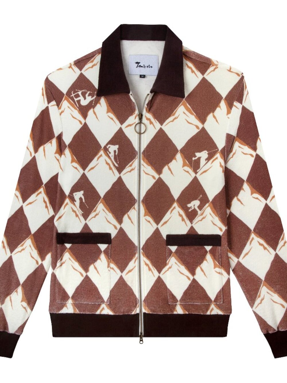 NWT TOMBOLO Men's ‘Black Diamond’ Cabana (Rockies) Ski Jacket (Terrycloth) XS